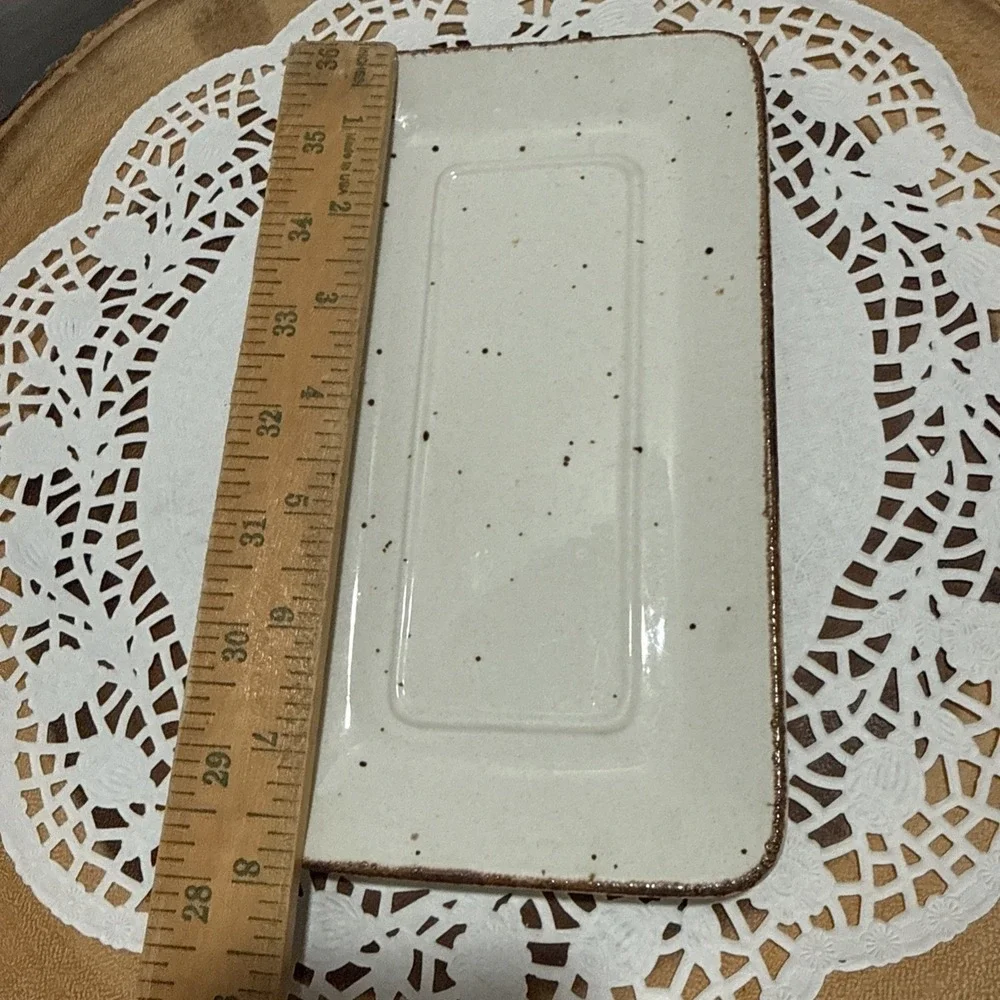 J&G Meakin Lifestyle Rectangular Serving Tray England Speckled Oven-to-Tableware